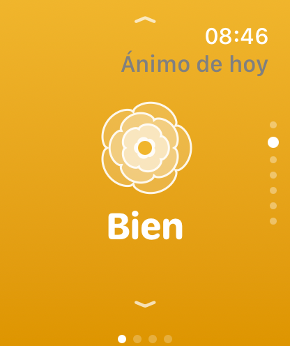 El estado de ánimo de hoy en el Apple Watch: Bien, en Trace Salud