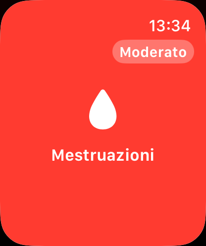 Registrazione rapida a schermo intero su Apple Watch, aperta da una complicazione