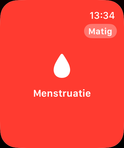 Snel registreren op volledig scherm op Apple Watch, geopend vanuit een complicatie